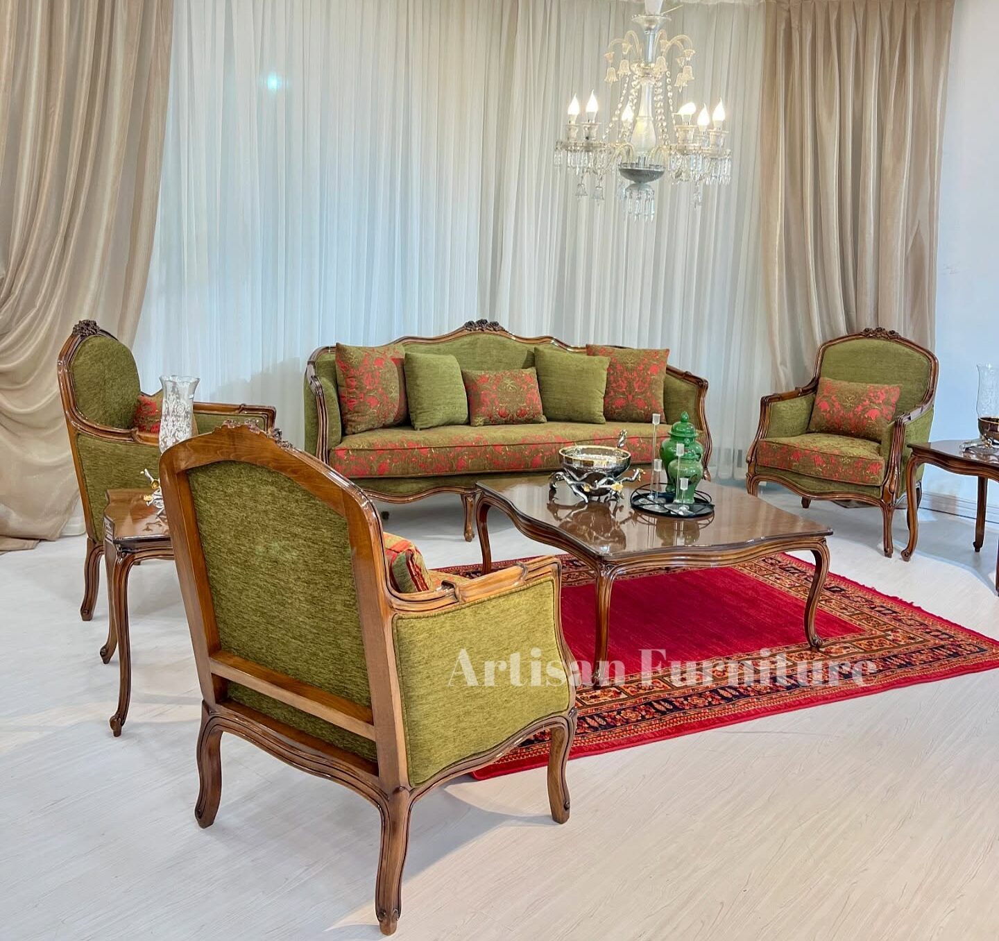 Rose Victorian Sofa Set