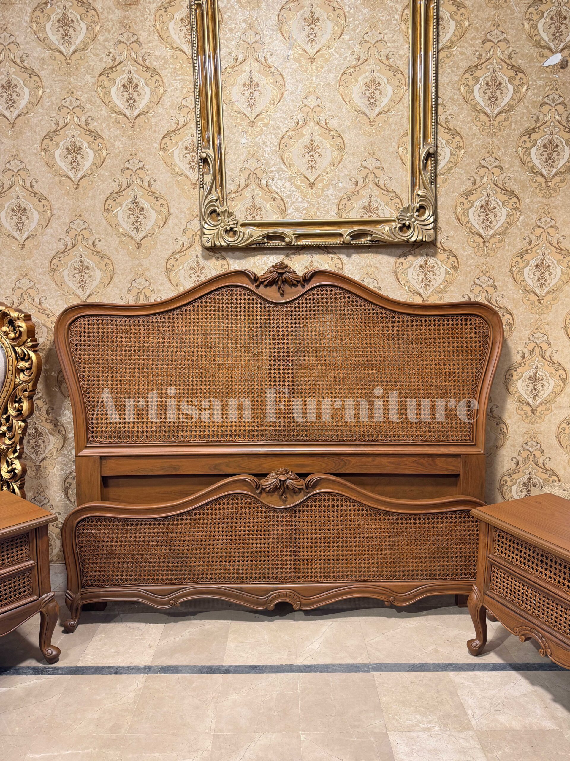 Victorian Rose Cane Bed Set