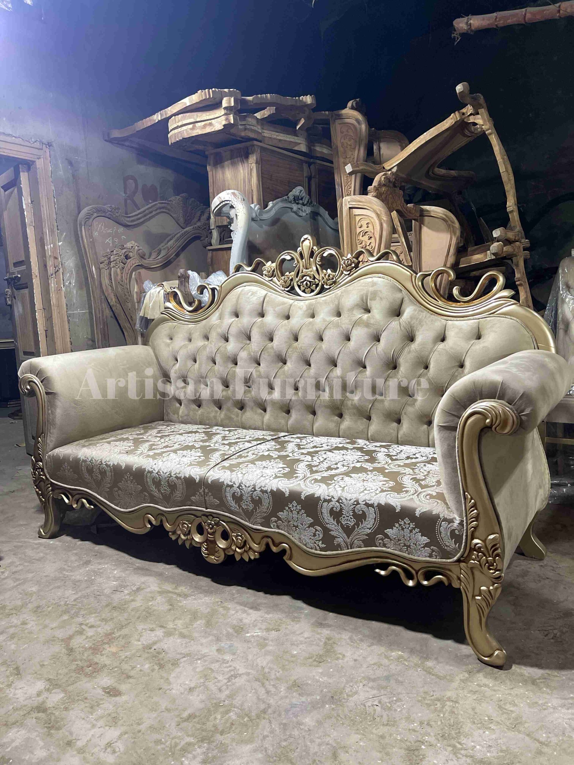 Royal Arabesque Sofa Set In Italian Colour